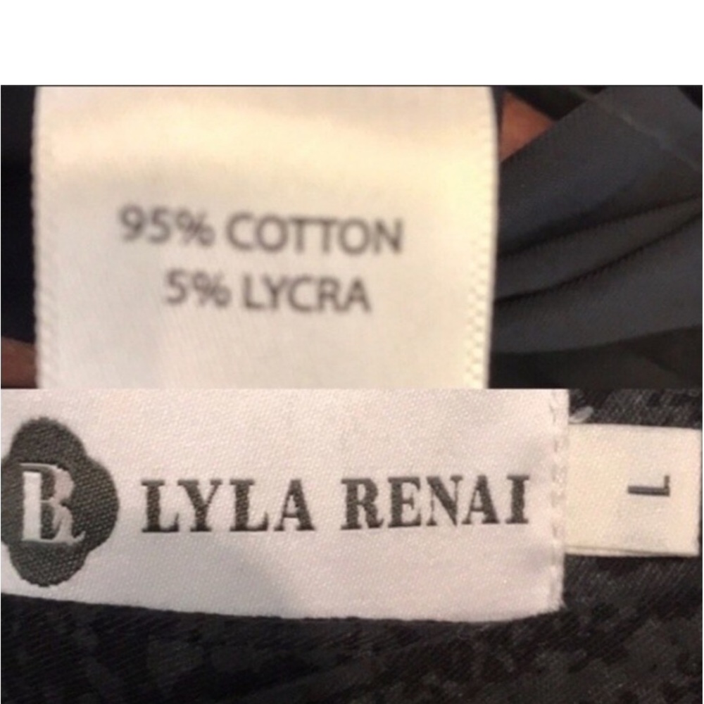 Lyla Renai Lux Golf pants Alligator print black Zip Ankle Straight size L NWOT - Picture 6 of 17